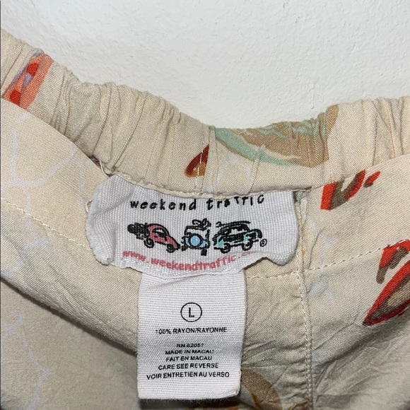 Women's Cream Starfish Print Pants - Picture 5 of 9